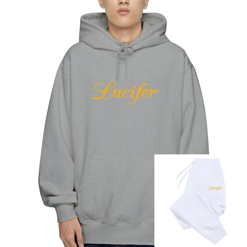 

New Summer Letters Lucifer Pullover Men Plus Autumn Sweatshirt Hoodies