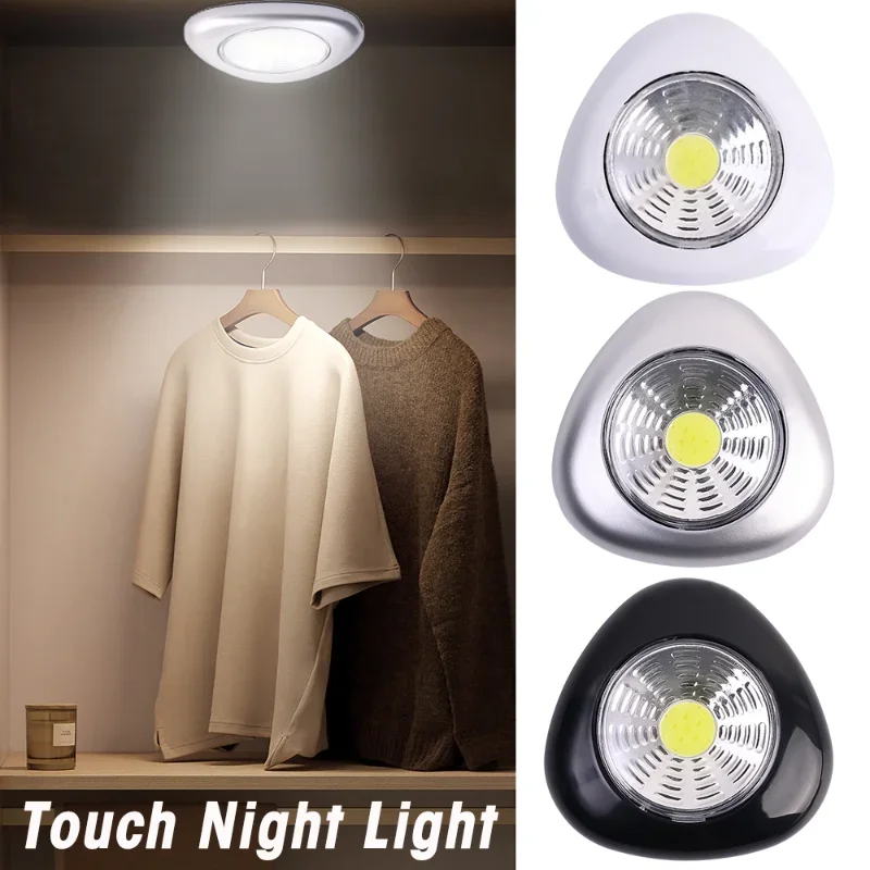 

Triangle Night Light COB LED Cabinet Light Wireless Wall Lamp Wardrobe Cupboard Drawer Closet Bedroom Kitchen Night Light