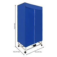 Сушилка для одежды с 5-слойным подогревом, быстросохнущая способность 1200–1500 Вт, тяжелая грузоподъемность 66 фунтов, управление таймером сенсорного экрана, складная — изображение 4