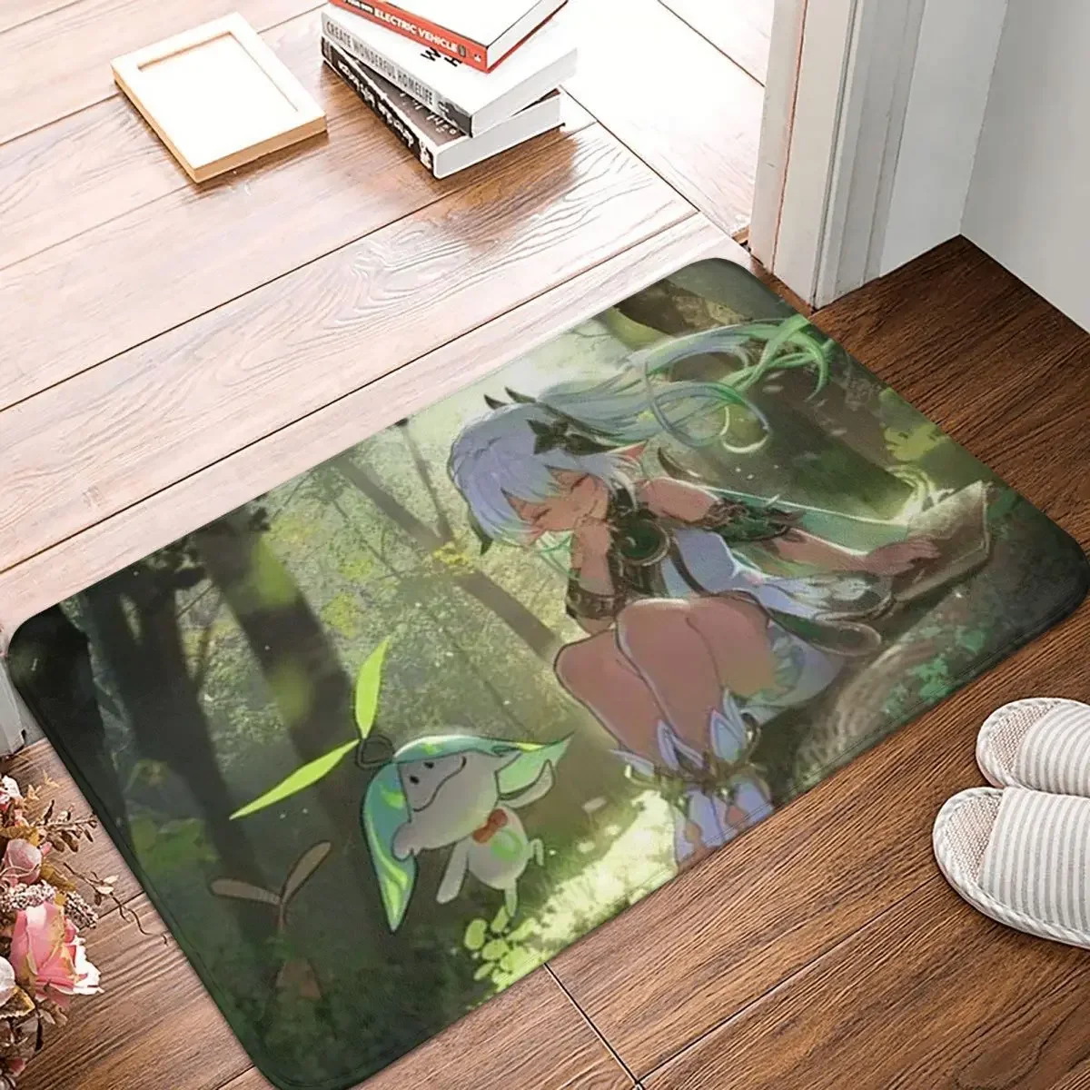 

Genshin Impact Nahida Game Lesser Lord Kusanali Non-Slip Carpet Cute Doormat Living Room Kitchen Mat Entrance Door Home Rug