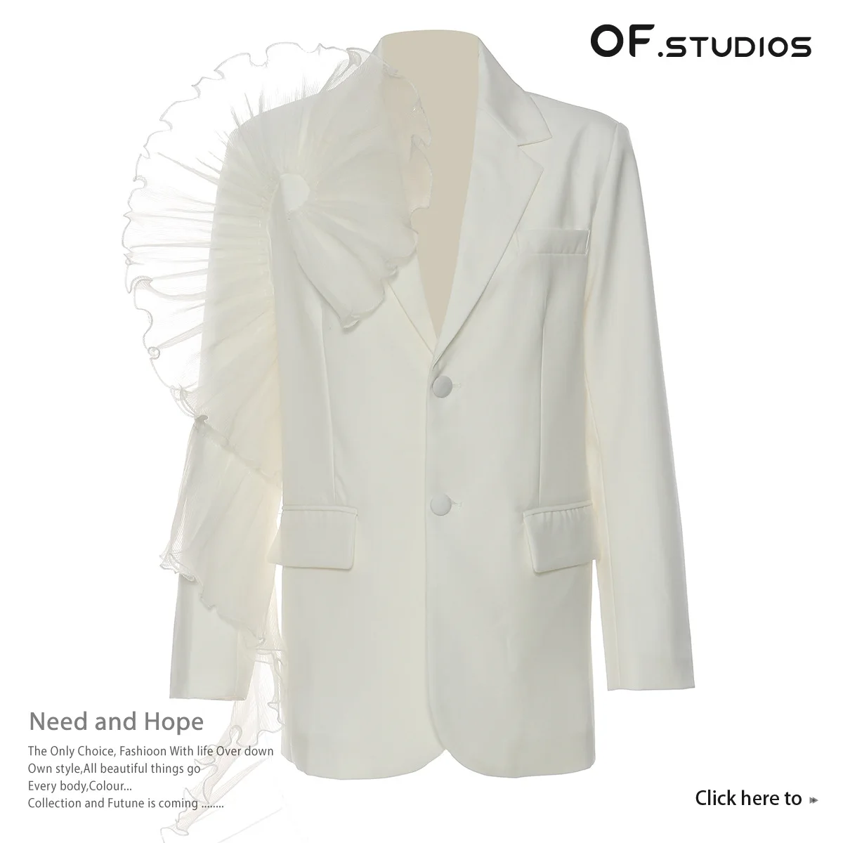 ofstudios-2024-oversize-mesh-three-dimensional-ruffle-irregular-loose-blazer-casual-jacket-women