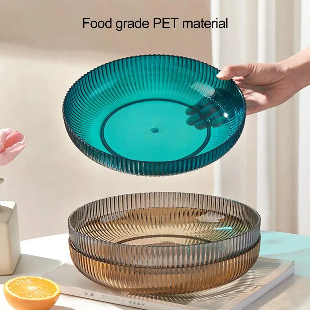 Salad Bowl Practical Snack Serving Plate Large Capacity Food Storage Tray Vegetable Fruit Plate Easy to Clean Fruit