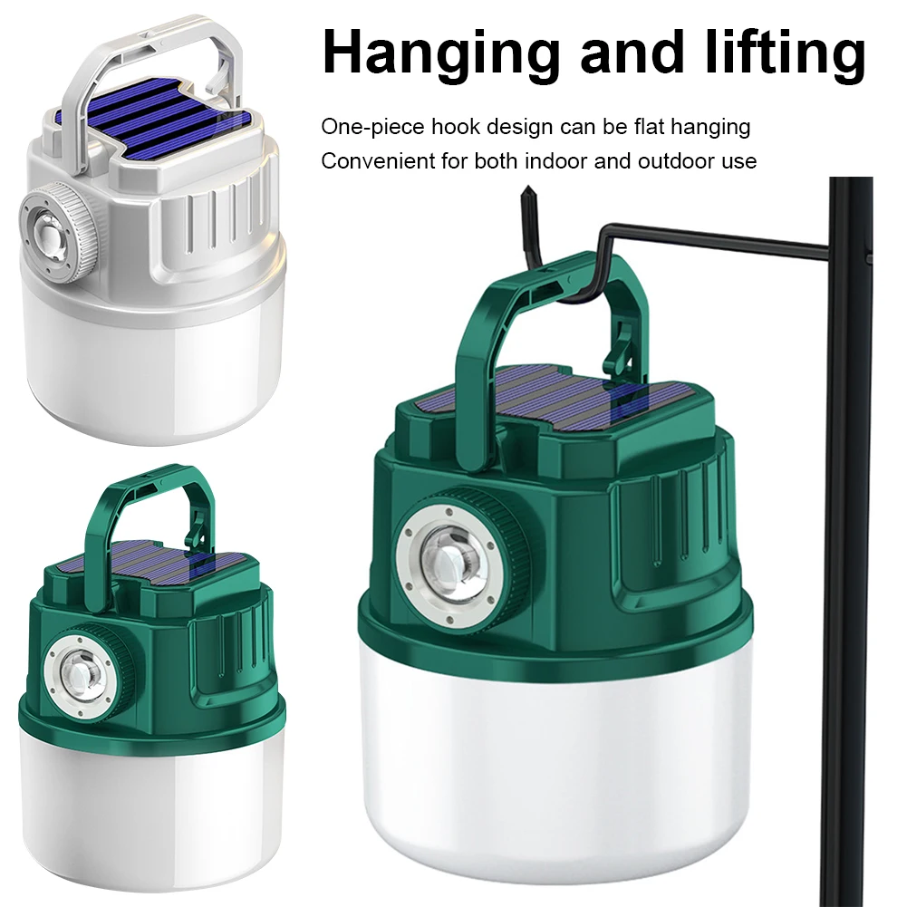 Tent Lamp Rechargeable Zoom Portable Lantern Power Bank Outdoor Emergency Light for Daily/Camping/Hiking/Night Fishing/Emergency