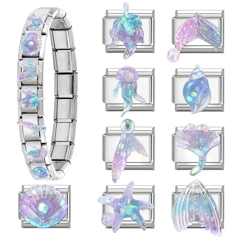 Y2K Charm Fits Women Men DIY Italian Links Stainless Steel