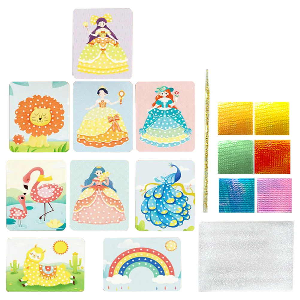 

Poking Painting DIY Toys Creative Puzzle Puncture Painting Embroidery Kit Kids DIY Fun And Educational Activity