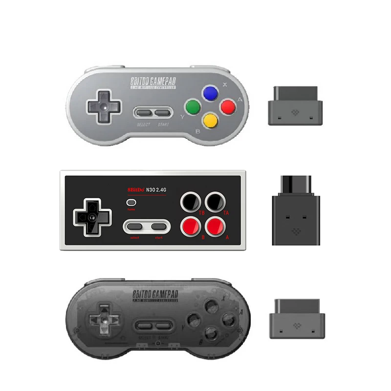 Eight Seat Hall N30 Sn30 Sfc Nes Snes Gamepad 2.4G Controller Wireless Retro Handled Snes Game Machine Plug And Play
