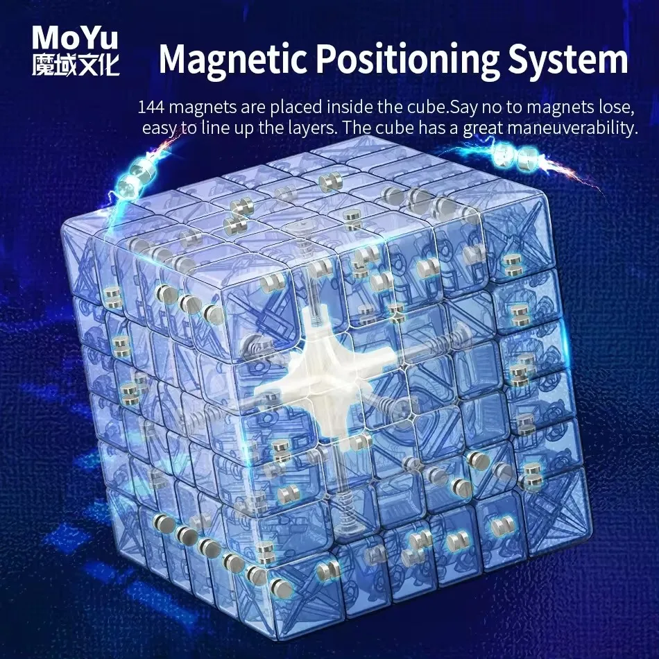 Meilong 6x6 V2 Magnetic Version Magic Cube New Size 61mm Meilong 6x6  Professional Cubo Magico Puzzle Toy For Children Kids Gift 2
