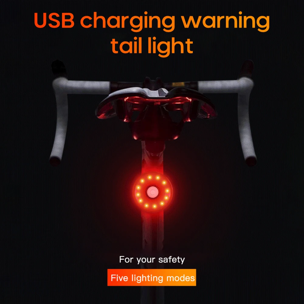 

New Bike MTB Light USB Chargeable Waterproof Rear Taillight Flashlight Cycling LED Safety Warning Light Bike Accessories