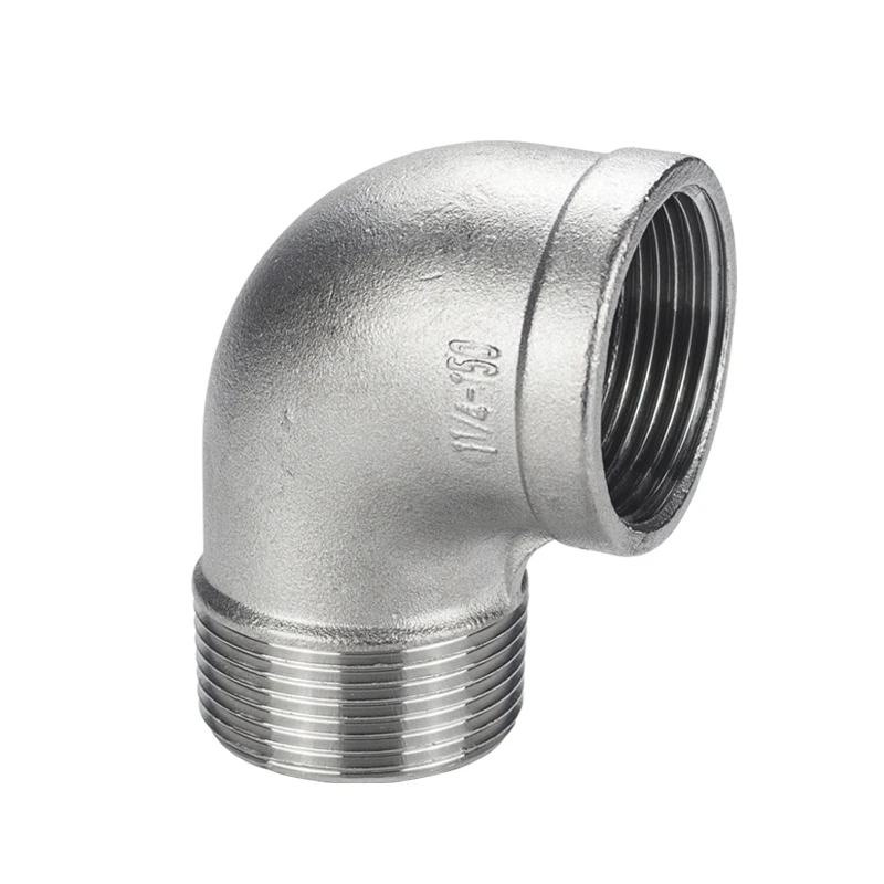 Pipe Fitting 304 Stainless Steel Male Threaded Elbow Female Connector 45 Degree 90 Degree 1/2&rdquo; 1&ldquo; 1-1/4&ldquo; 1/4 2&ldquo;