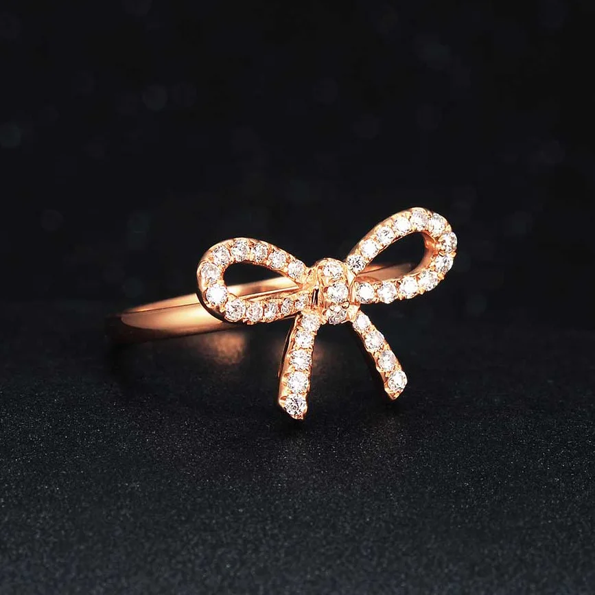 

Женское Ожерелье с бантом и кулоном из циркония, инкрустированное 18-каратным золотом