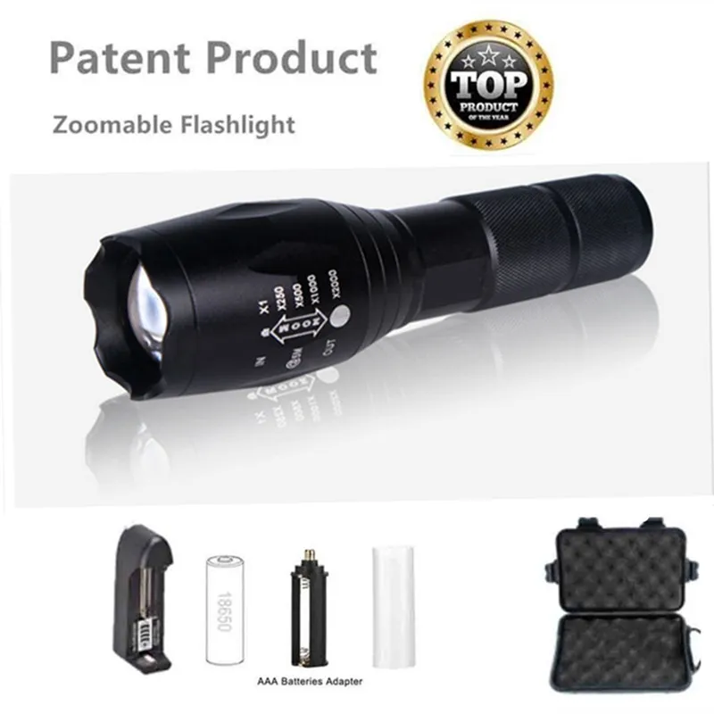 

Высокомощный портативный T6 L2 V6, тактический военный светодиодный фонарик 980000LM, масштабируемый, 5 режимов, без аккумулятора 18650, инструменты для улицы