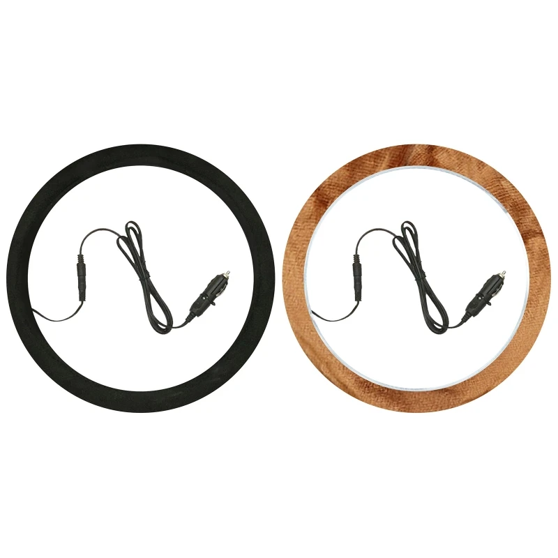 

Stylish Steering Wheel for Protection Cover Suede Hand Warmer Heating Function