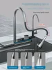 Mexican inclusive tax Hot sale modern multifunction waterfall kitchen sink 304 stainless steel single bowl black rainfall kitche 3