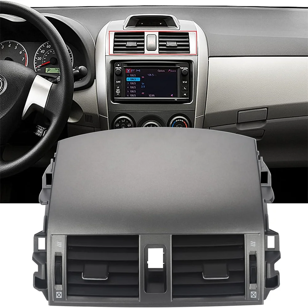 

Car AC Air Conditioning Air Vent Outlet Panel Grille Cover Easy Install Durable Use High Quality ABS Plastic