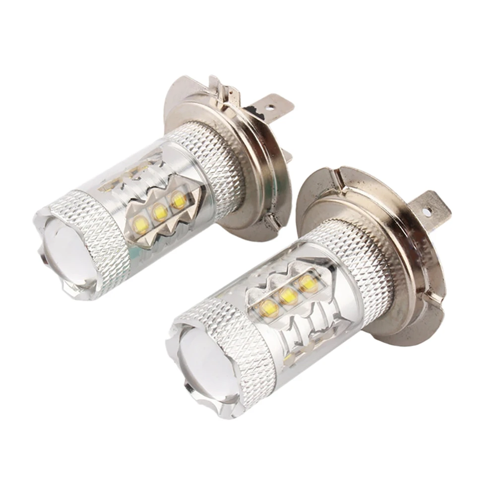 

2Pcs Car Lamps H7 LED Bulb Fog Lights Car 12V 6000K White Super Bright Driving Running Lamp LED Light Bulbs