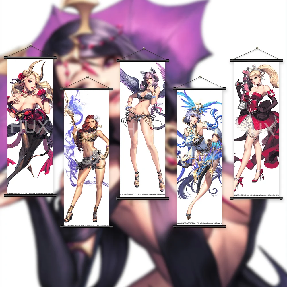 

Japan Anime Girl Wall Art Hanging Scroll Aesthetic Poster Character Picture Canvas Painting Children'S Room Modern Decor Murals