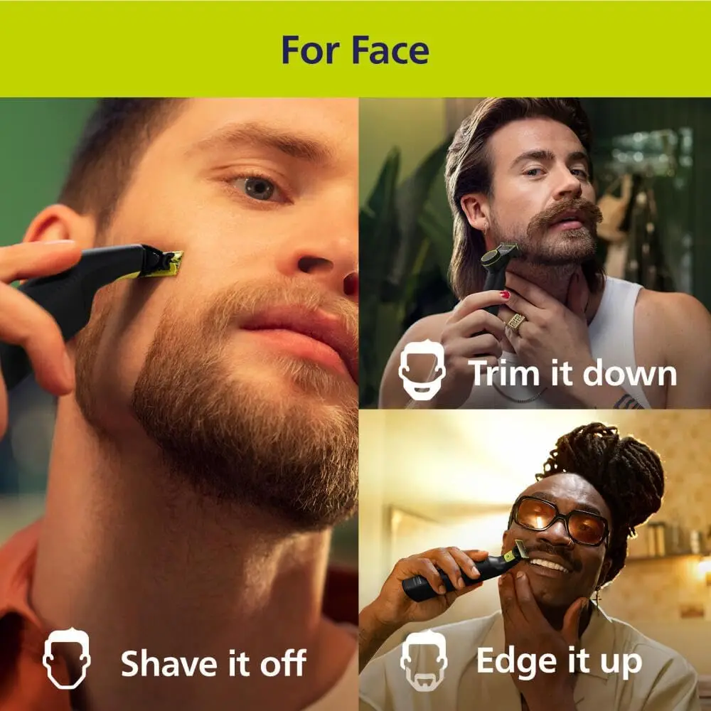 Philips OneBlade 360 Pro Hybrid Electric Shaver & Trimmer, with 12-in-1 Comb, QP6531/70
