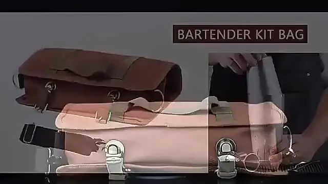 Voyage Pour Kit Barman - Transport Portable, Bar Pour Ensemble D'outilBar, Sac Fourre-Tout Pour Kit Barman Voyage, Pour La Maison, L'intérieur, L' Extérieur, La Fête