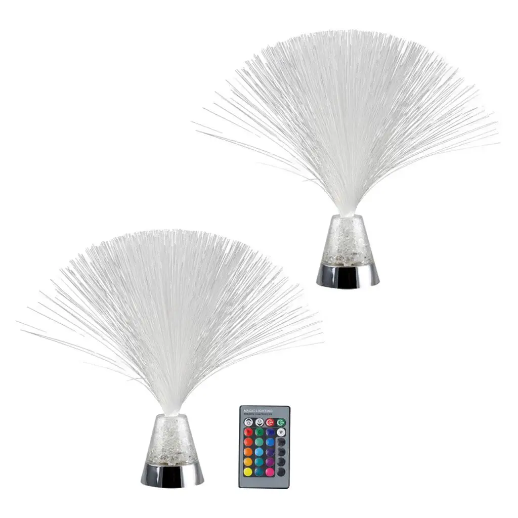 

Fiber Optic Lamp - LED Color Changing Ice Fiber Lamp with Battery Powered -