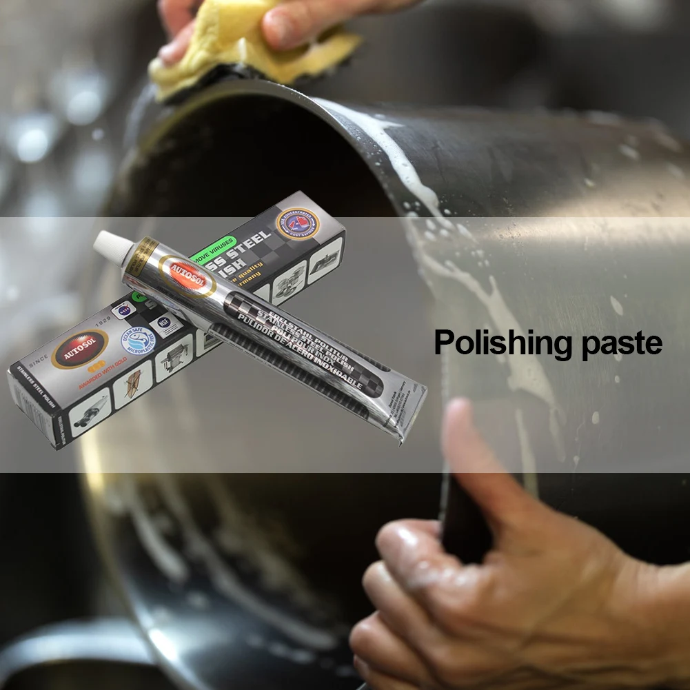 Metal Polish 50/100g Chrome Copper Alumium Brass Polishing Paste Clean Metal Surfaces Rust Scale Grease Spots