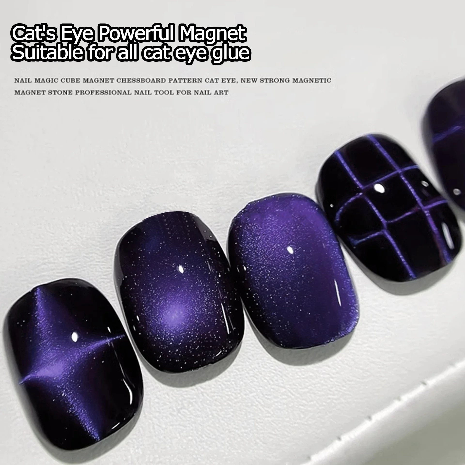 Description Picture 5 of itemNails Salon Cube Magnet 27pcs/set Nail Magnetic Stick Square Magnet Multi-Function Cat Eye Magnetic Nail Gel Manicure DIY Tools