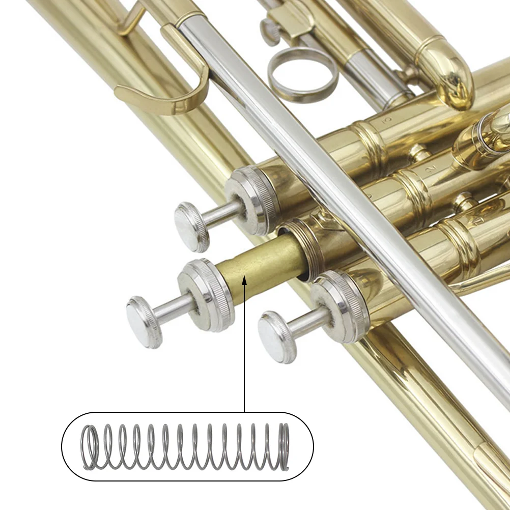 3 Pcs Trumpet Button Spring Replacements Stainless Steel Repair Parts Accessories Suitable Most Trumpets