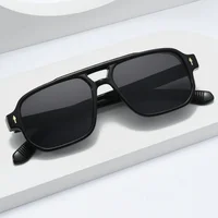 Lunettes de soleil carrées rétro à Double pont pour femmes et hommes, Design de luxe à la mode, Rivets, nuances tendance, UV400, nouvelle collection 2