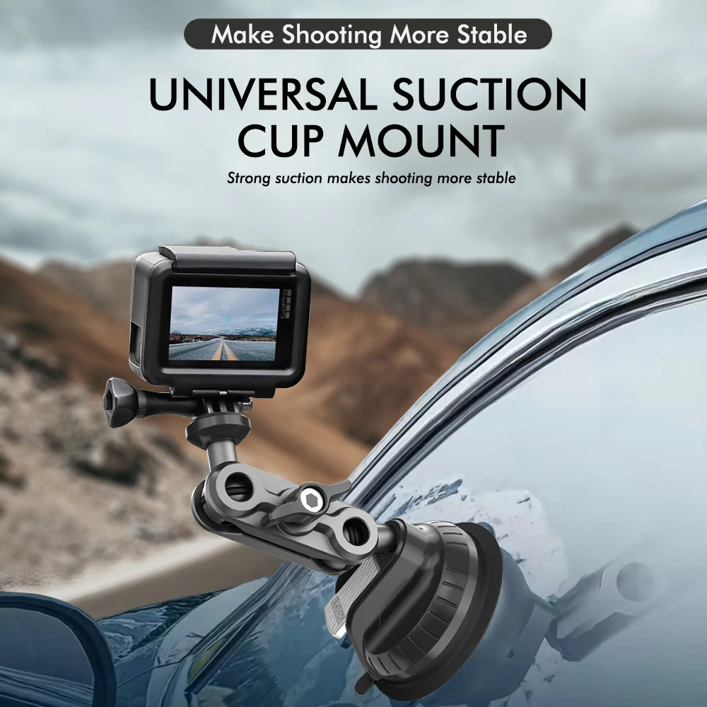 Support caméra action ventouse voiture 1/4 pouce - Compatible DJI/Insta360