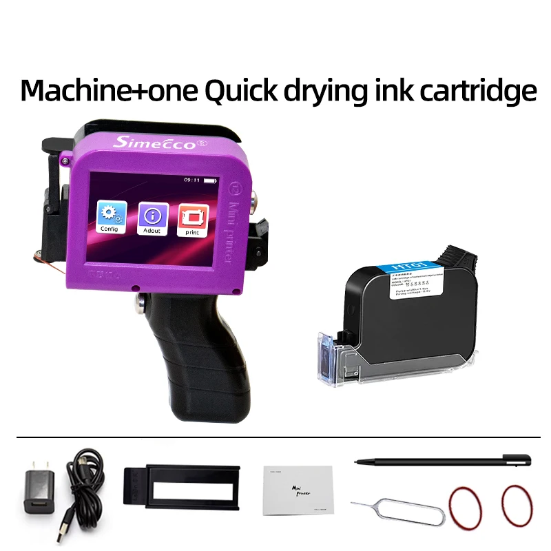 Small Portable Handheld Inkjet Label Printer QR Code Logo Date