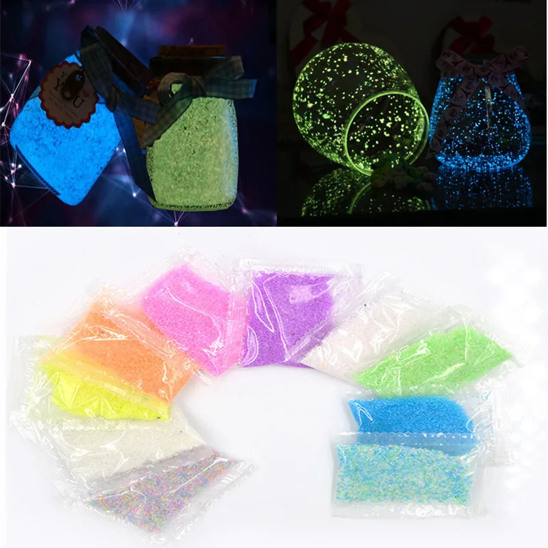 Aquarium decoration stones 1 bag Luminous Aquarium Sand Glow In The Dark Sand Ornament Decorative Fish Tank Decoration Stone Sands