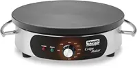 Commercial WSC160X 16" Electric Crepe Maker, Cast Iron Cooking Surface, Stainless Steel Base, Includes Batter Spreader an 1