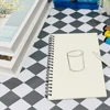 Blank Spiral Notebook, 1-Pack, Soft Cover, Sketch book, 100 Sheets, 8.26 inch x 5.7 inch (Black) 5