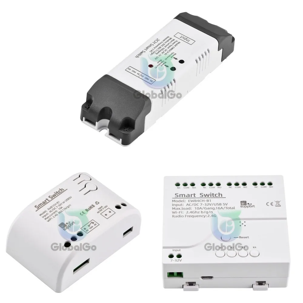 Ewelink 1/2/4 Canali Smart Wifi Wireless Dry Contact Modulo Interruttore Relè App Telecomando Modulo Domotico