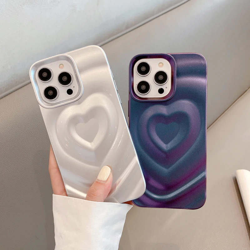 Funda Transparente Corazón Suave compatible Para iphone 11 12 13