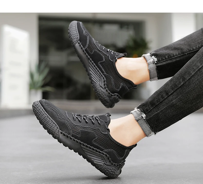 Modische Mesh-Sneaker, lässige Herrenschuhe, bequem, langlebig, atmungsaktiv, zart weich und nicht schädlich für die Füße_voghion.com