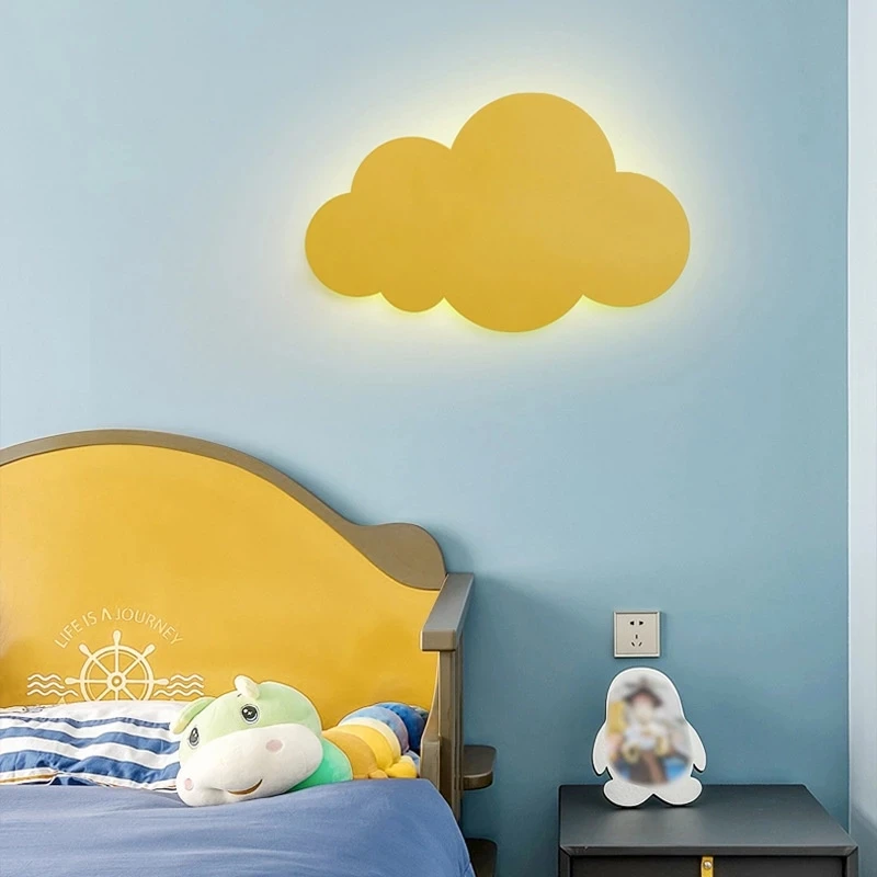 Nursery Wall Light, Kids Room Lighting /1 MOON 2 CLOUDS/ Baby Room Wall  Decor,toddler Bedroom Decor Lamp 3pcs Set 