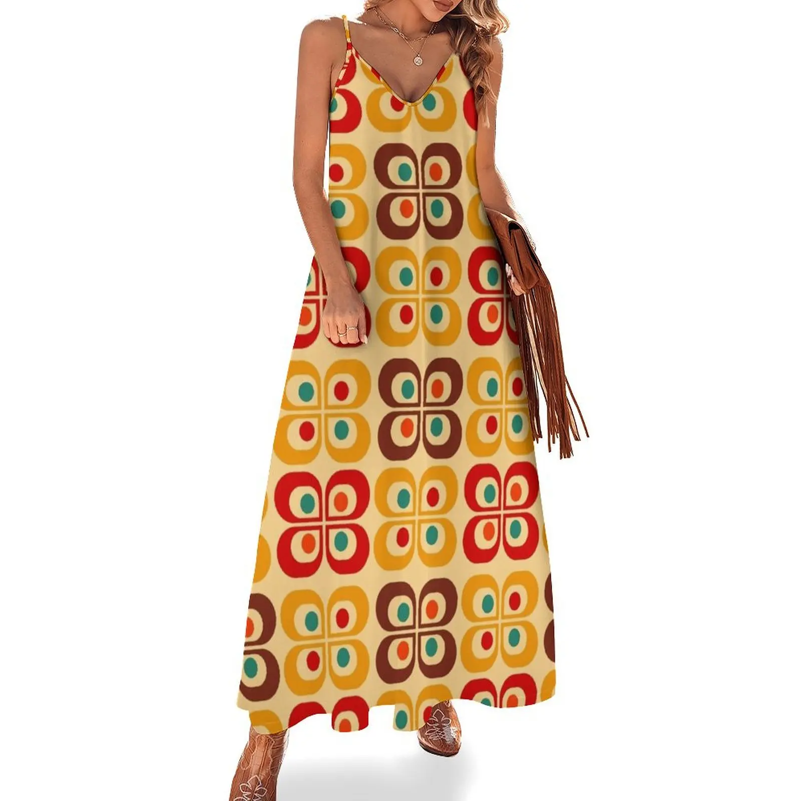 

Mid Century Sleeveless Dress Clothing summer woman dress 2024
