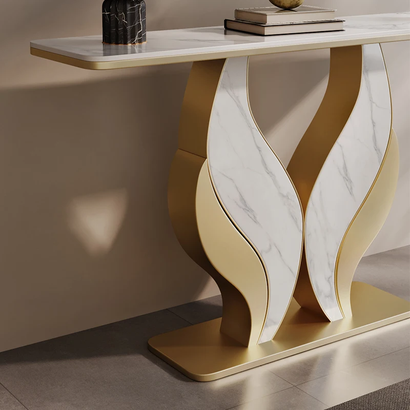 Consolle moderna e moderna Midcentry Hall in metallo Consolle di lusso Tavoli da ingresso per corridoio Console Ingresso Mobili per soggiorno - immagine 5