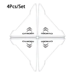 Set of 4 Car Door Anti - Collision Corner Protectors Stickers (4Pcs Transparent)