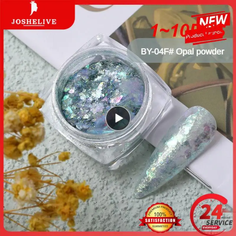 1 ~ 10Pcs Cosmetici Crystal Fire Aurora Opal Powder Chameleon Glitter Flakes Per Ombretto Nail Art Resin Crafts Manicure