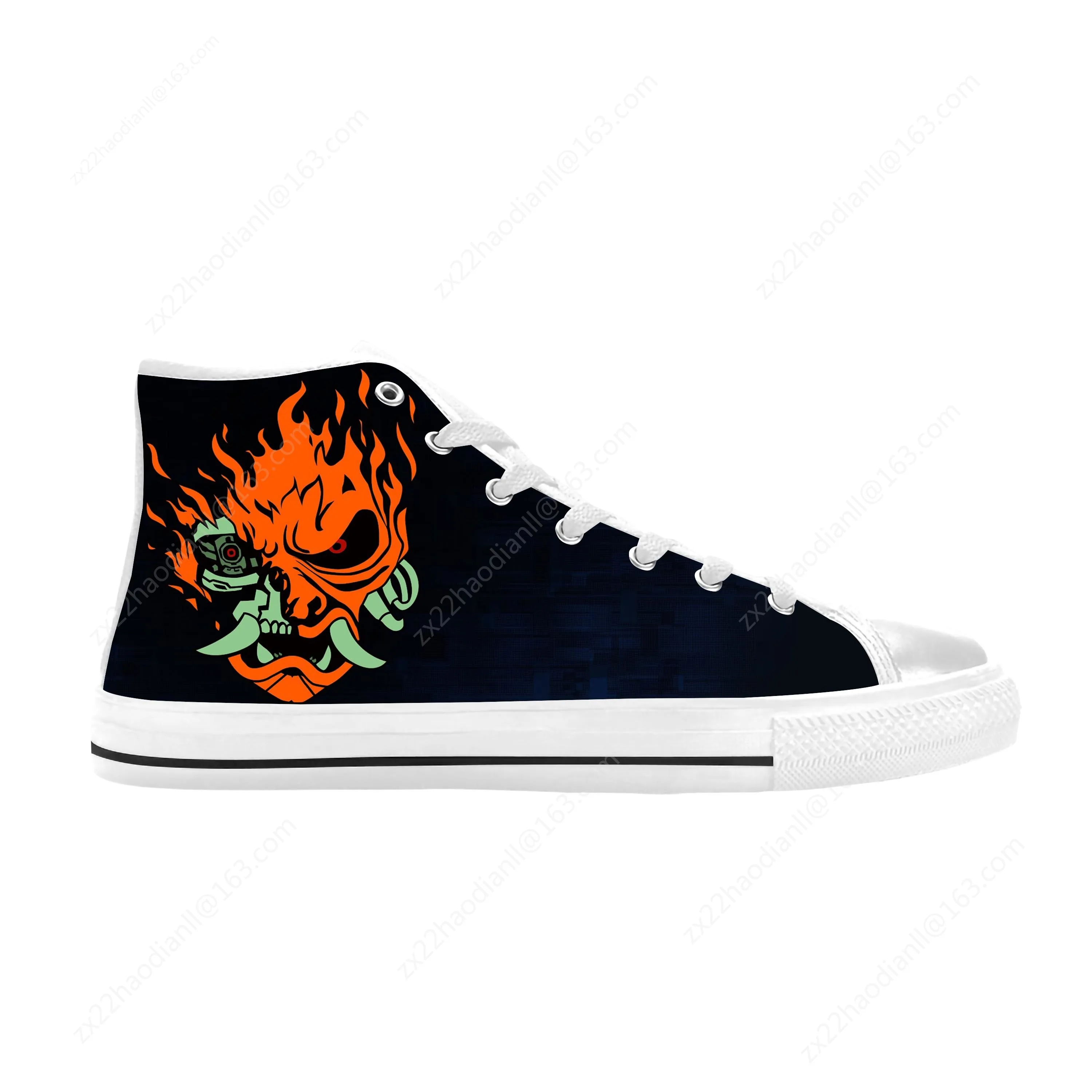 Vintage Samurai Retro Japanese Gaming 2077 Game Casual Cloth Shoes High Top Comfortable Breathable 3D Print Men Women Sneakers