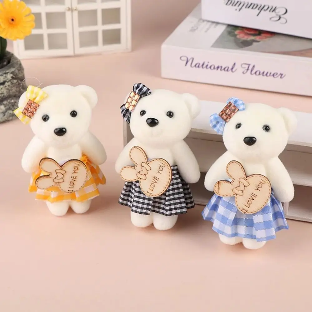 10pcs/bag Kawaii Soft Stuffed Bear Plush Foam Toys 10cm Cartoon Bouquet Doll Mini Bear Doll Toy Small Gift