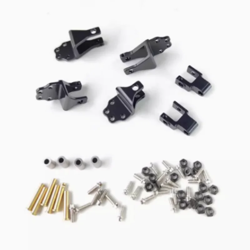 Front Suspension Steel Plate Lifting Ears Assembly Shock Absorber Set for Tamiya 1/14 Truck Scania 770s Benz Actros Volvo Parts 5
