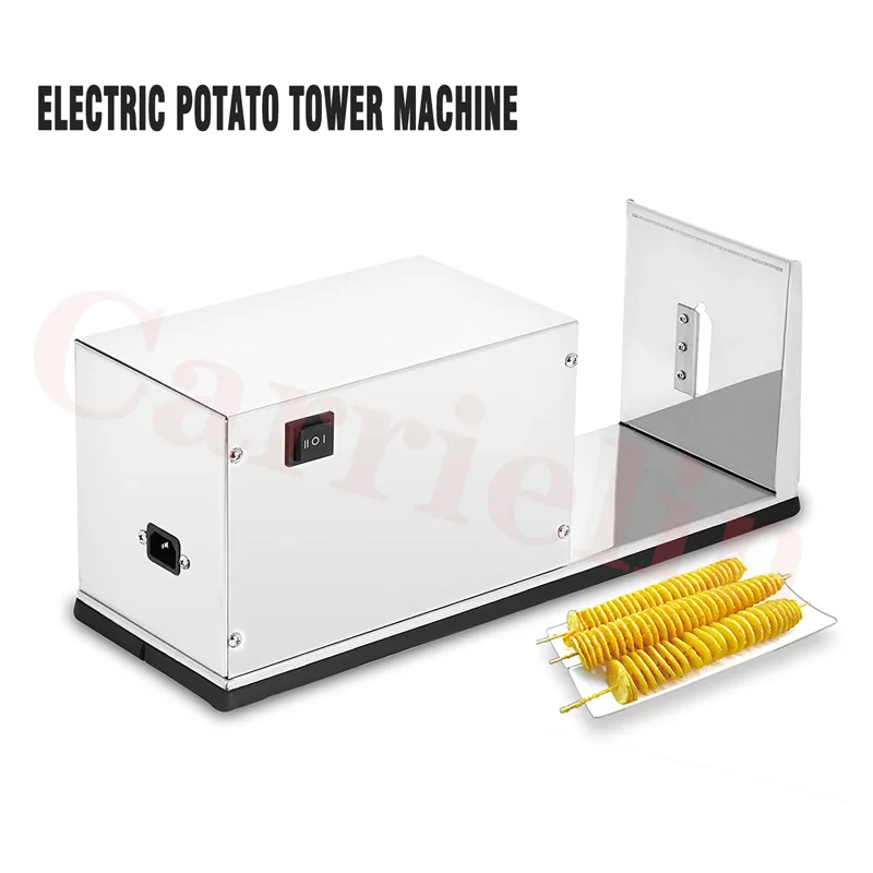 

Electric Potato Spiral Cutter Machine Commercial Tornado Potato Tower Maker Stainless Steel Twisted Carrot Slicer