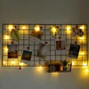 Home Wall Decoration DIY Art Iron Grid Decor Photo Frame Postcards Storage Wall Art Display Storage Rack Holder Shelf Organizer 2