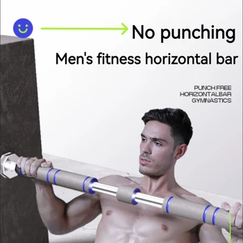 Barra per trazioni telescopica per carichi pesanti, montata su porta, regolabile, antiscivolo, per palestra domestica, allenamento per la forza, uomo, donna, fitness
