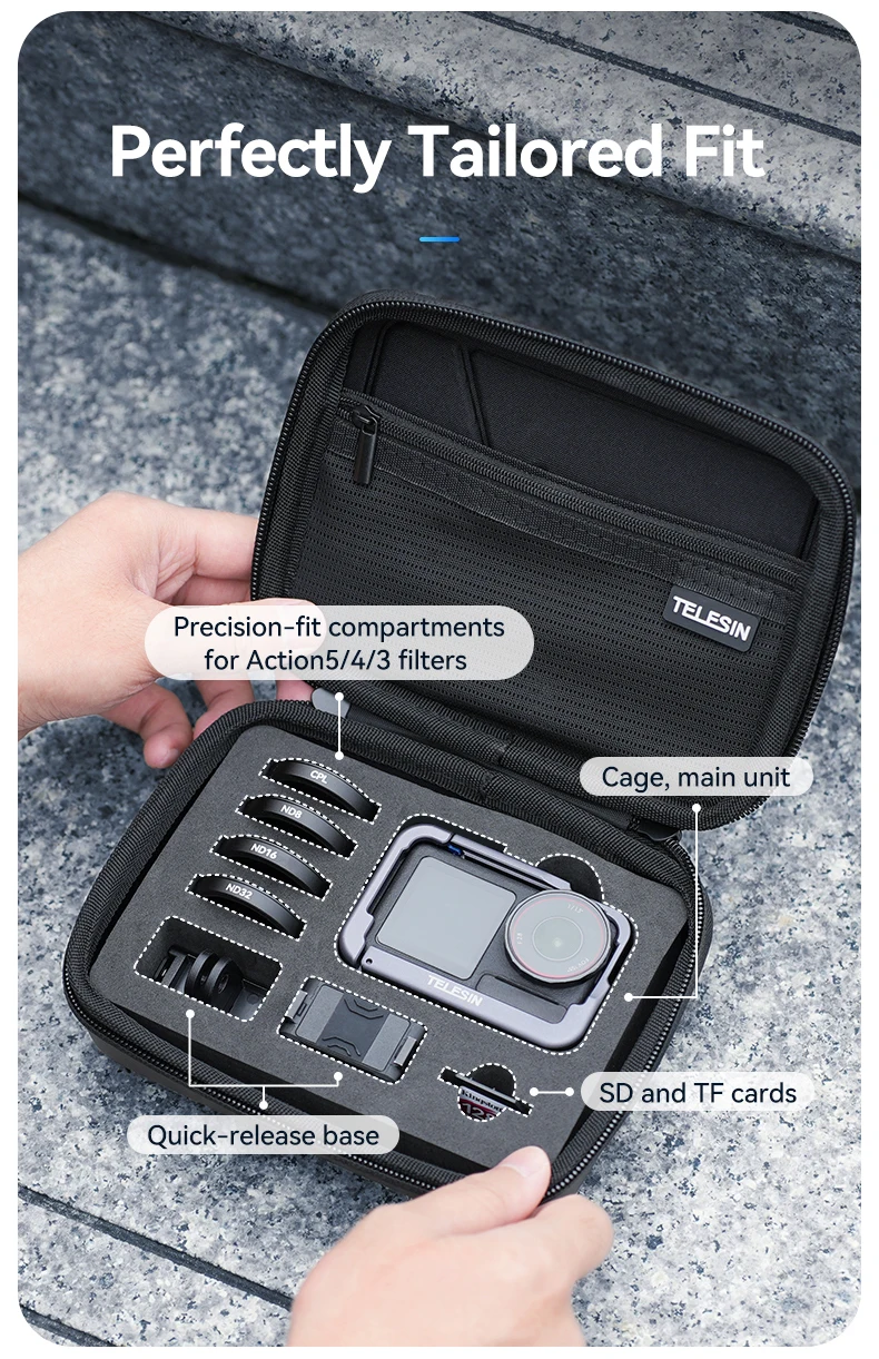 Waterproof Carrying Adjustable Space Bag Protective Bag Storage Box for Osmo Ac