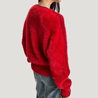 Veste cardigan en tricot peluche à la mode pour femme Adidas Clover authentique KT3171 2