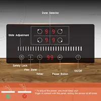 NOXTON Белый/черный индукционный штекер для фрезы (Великобритания: 800 Вт/ЕС: 500 Вт), 4 зоны с 1 зоной гриля, сенсорный экран 60 см, предохранительный замок, керамическое стекло — изображение 5