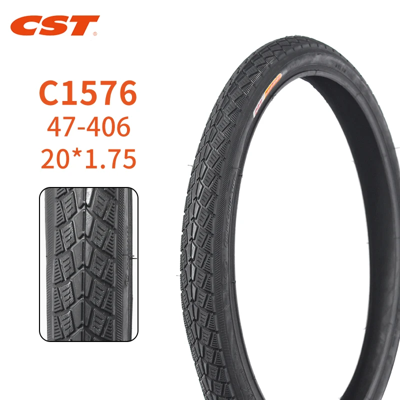 CST-Folding Bicycle Tire, 20Inch Steel Tire, Bicycle Accessories, BMX 406, 20x1.75, Small Wheel Diameter